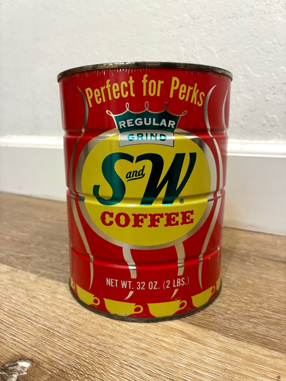 Vintage S&W Fine Foods Coffee Tin Red Can 

Excellent Condition
